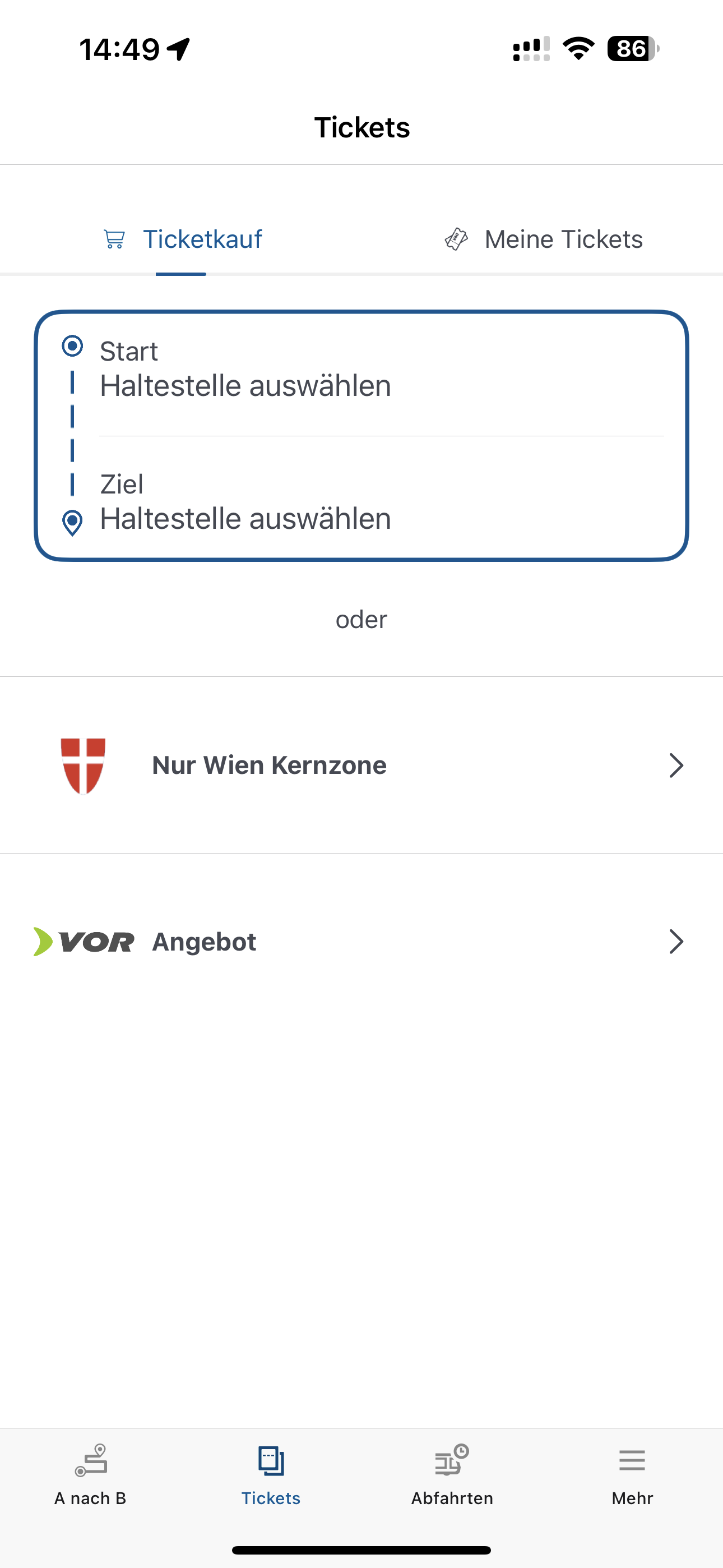 Tickets für den gesamten VOR